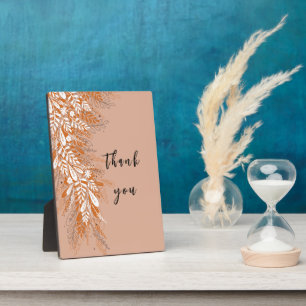 Pink Floral Thank You Tabletop Sign Plaque