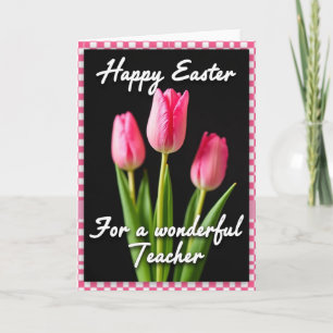 Pink Floral Thanks Card