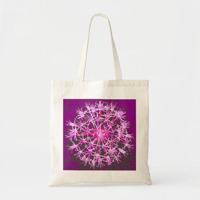 Pink floral tote bag (Front)