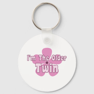 Pink Floral Twin Keychain