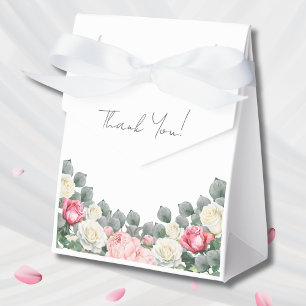 Pink Floral Vintage Garden Roses Bridal Shower Favor Box