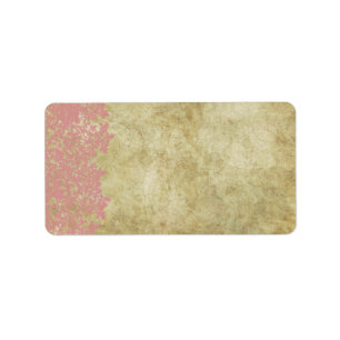 Pink Floral Vintage Wedding Address Label