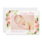 Pink Floral Watercolor Baby Girl Photo Birth