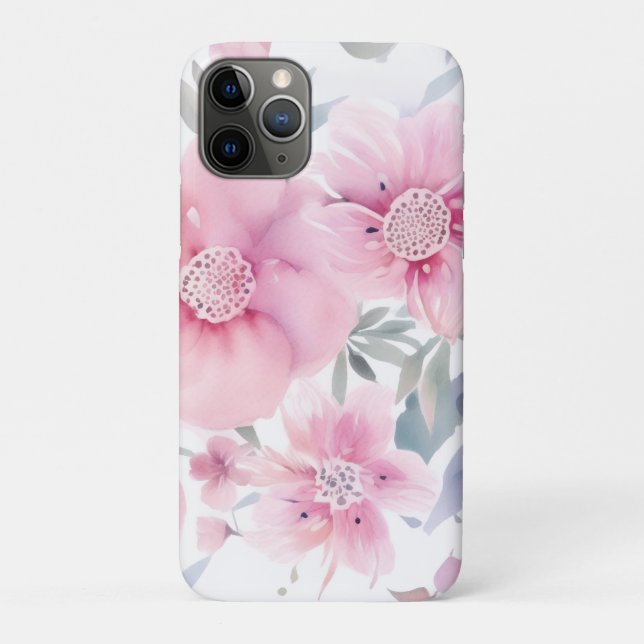 Pink Floral Watercolor  Case-Mate iPhone Case (Back)