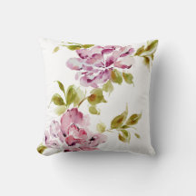 Pink floral watercolor flowers elegant chic