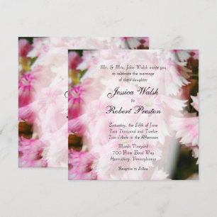 Pink Floral Wedding Invitations
