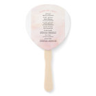 Pink Floral Wedding Program Hand Fan