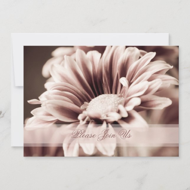 Pink Floral Wedding Vow Renewal Invitations (Front)