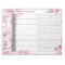 Pink Floral Weekly Personalized Menu Plan Notepad