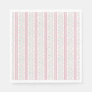 Pink Floral Wildflowers Coquette Napkin