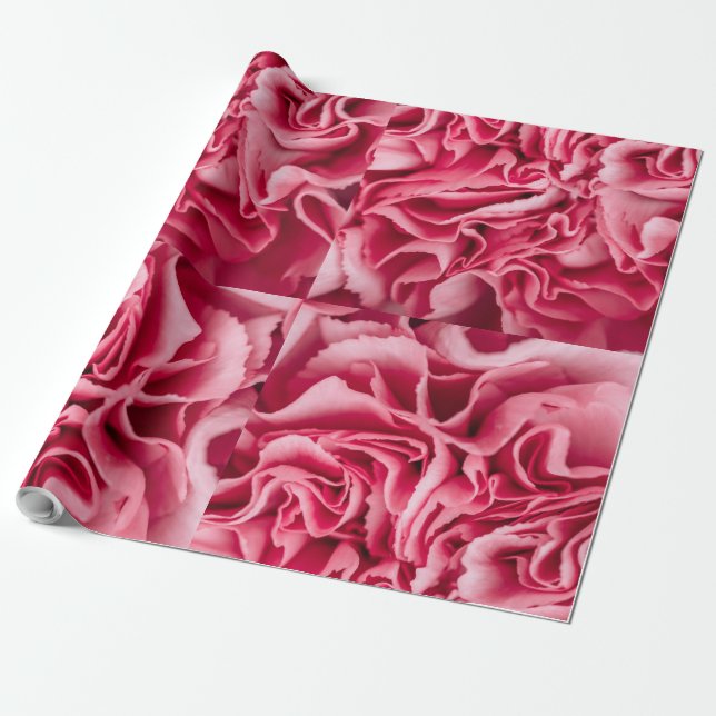 Pink Floral Wrapping Paper (Unrolled)