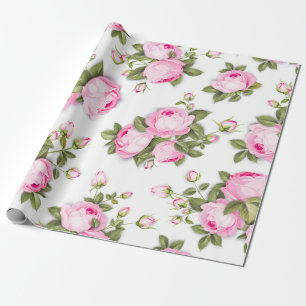 Pink Floral Wrapping Paper