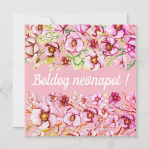 Pink florals - Hungarian name day 