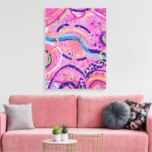 Pink Flow State Abstract Painting 