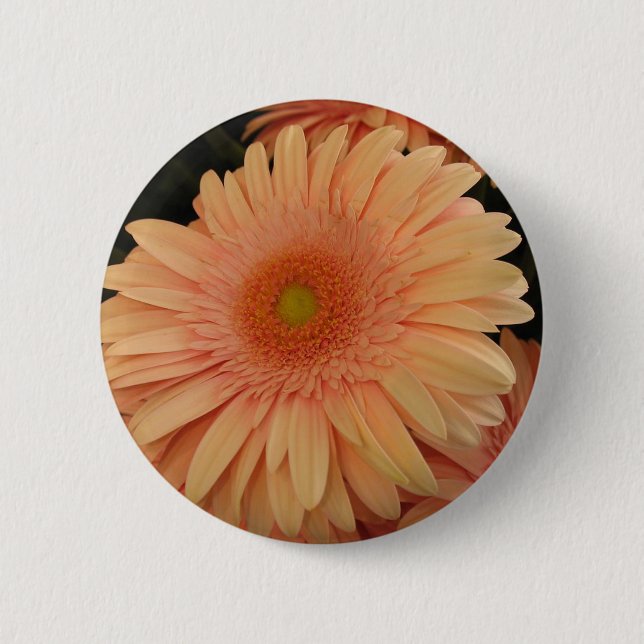 Pink Flower 2 Inch Round Button (Front)