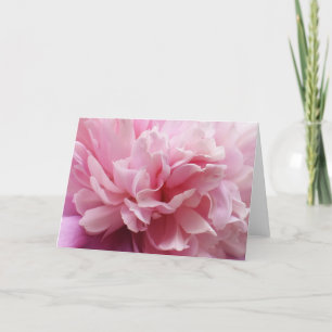 Pink Flower Blank Greeting Card