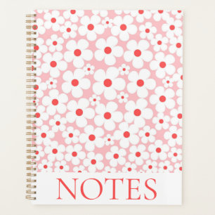 Pink Flower Blossom Pattern Modern  Planner