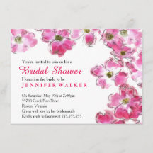 Pink Flower Blossoms Bridal Wedding Shower Party