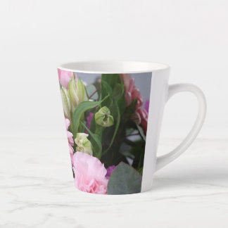 Pink Flower Bouquet Latte Mug