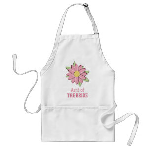 Pink Flower Bride Aunt Standard Apron