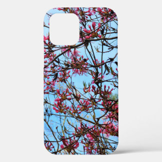 Pink Flower Buds on a Tree iPhone 12 Case