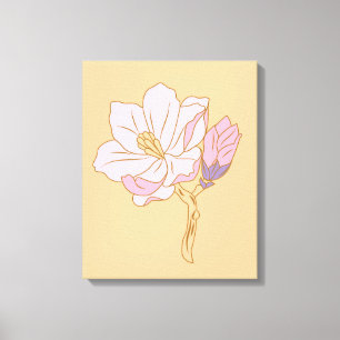 Pink flower canvas print