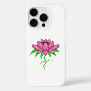Pink flower iPhone 16 pro case