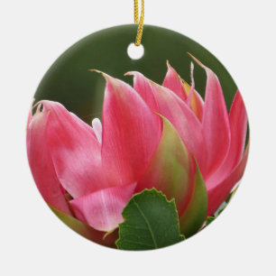 Pink Flower Ceramic Ornament