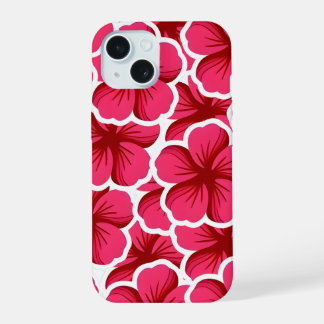 Pink flower coloured cute floral iPhone 15 case