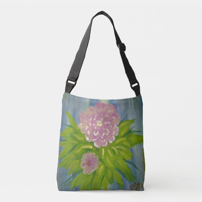 pink flower crossbody bag (Front)