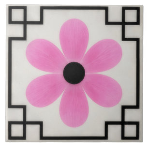 Pink Flower Decorative Tile Trivet