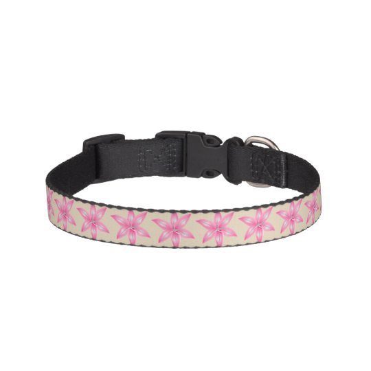 Pink Flower Dog Collar