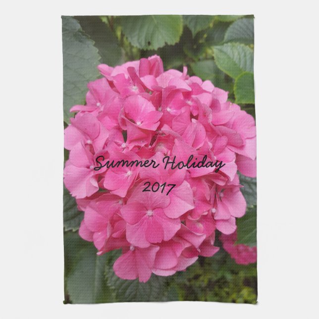 Pink Flower Floral Photography Nature Kitchen Towel (Vertical)