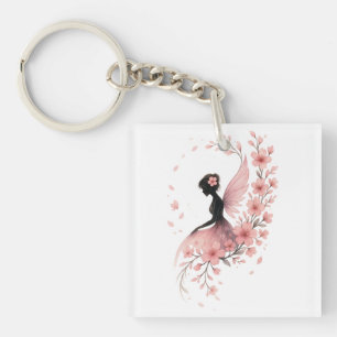 Pink Flower Flower Fairy of Sakura Keychain