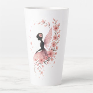 Pink Flower Flower Fairy of Sakura Latte Mug
