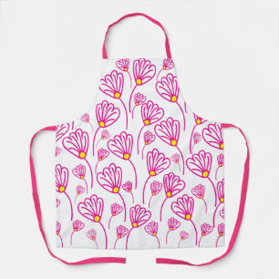 Pink Flower Flowers Floral  Apron