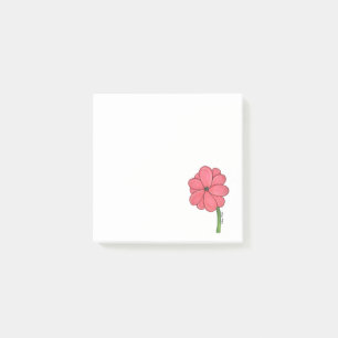 Pink Flower Full Post-it Notes