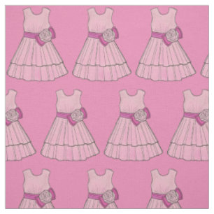 Pink Flower Girl Dress Bridal Party Wedding Gown Fabric