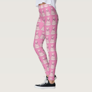 Pink Flower Girl Junior Bridesmaid Wedding Legging