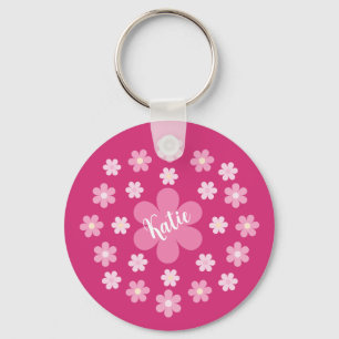  Pink Flower Glam-Barbie Inspired Keychain