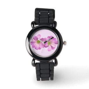 Pink Flower Glitter Watch