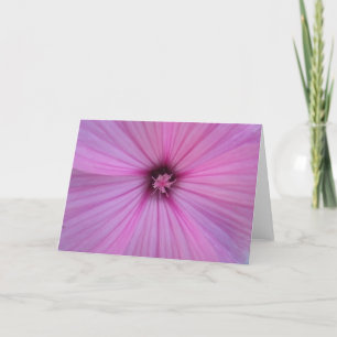 Pink Flower Heart Petals Card