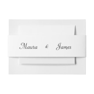 Pink Flower Invitation Belly Band Invitation Belly Band