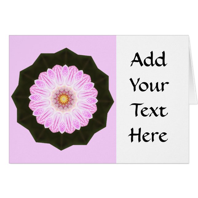 Pink Flower Kaleidoscope Abstract Art Graphic (Front Horizontal)