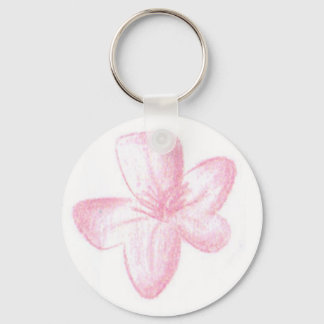 Pink flower keychain