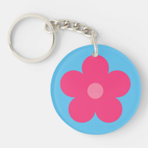 Pink Flower Keychain