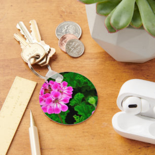Pink Flower - Keychain