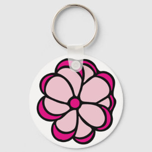Pink Flower Keychain