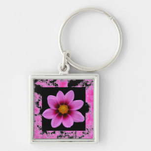 Pink Flower Keychain