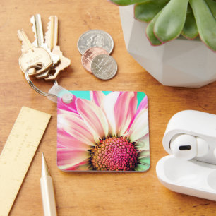 Pink Flower Keychain